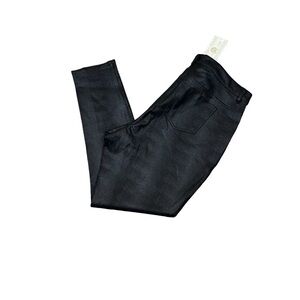 MYNT 1792 Coated Snake Print Skinny Jeans Black Size 14W